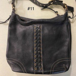 Coach black leather purse